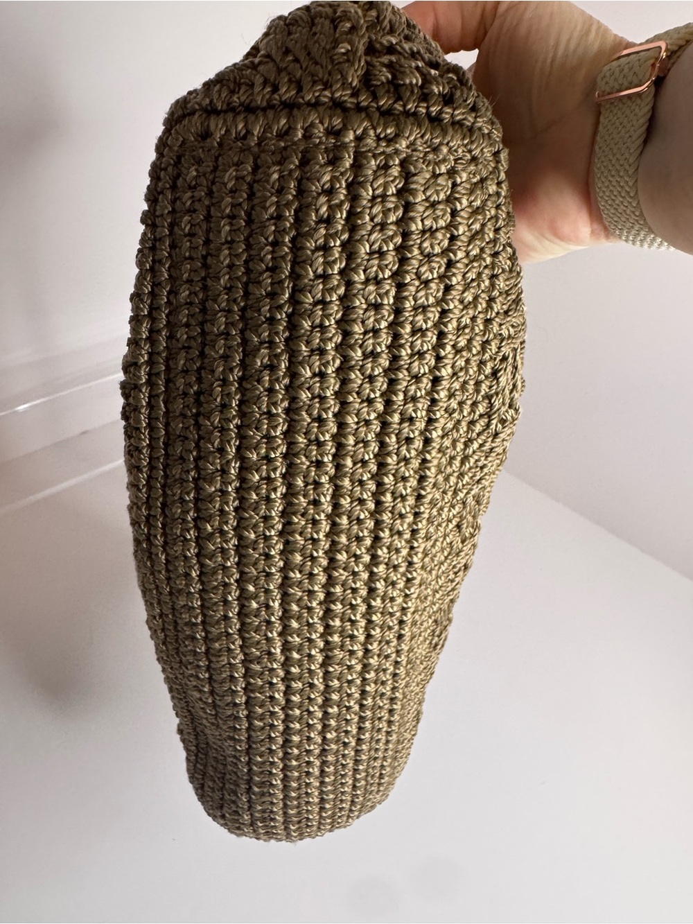 #318 The Sak Crocheted Brown Satchel Shoulder Bag - Picture 8 of 13